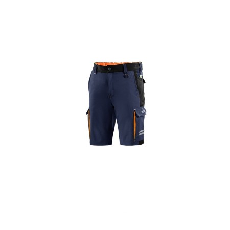 PANTALÓN CORTO SPARCO TECH ATLANTA AZUL MARINO/NARANJA FLUORESCENTE TALLA. L