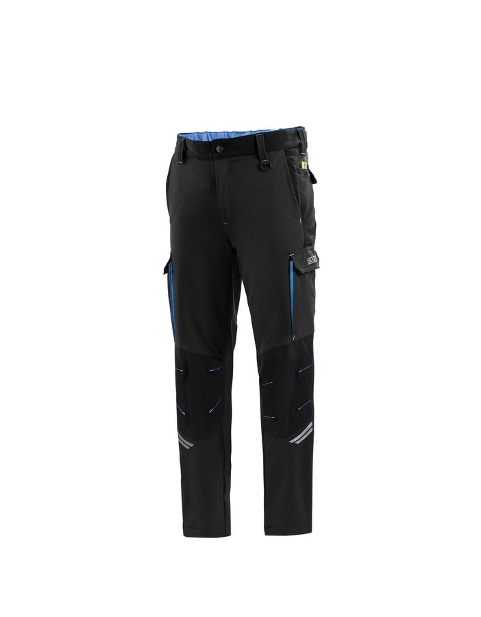 SPARCO PANTALONI TECH OREGON NERO/AZZURRO TG.XXL