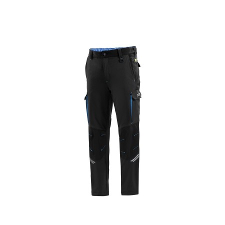 SPARCO OREGON TECH TROUSERS BLACK/LIGHT BLUE SIZE. L