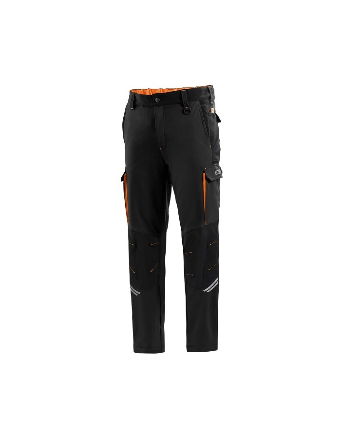 SPARCO PANTALONI TECH OREGON NERO/ARANCIO...