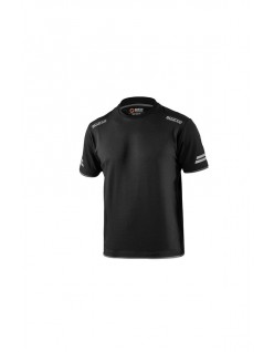 T-SHIRT SPARCO TECH TUCSON NOIR/GRIS FONCÉ TAILLE. S