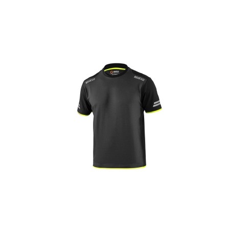 CAMISETA SPARCO TECH TUCSON GRIS OSCURO/AMARILLO FLUORESCENTE TALLA. M
