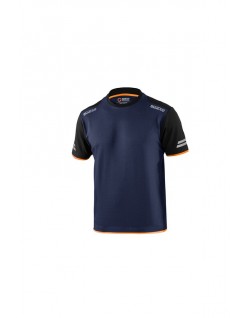 SPARCO T-SHIRT TECH TUCSON NAVY BLUE/FLUORESCENT ORANGE...