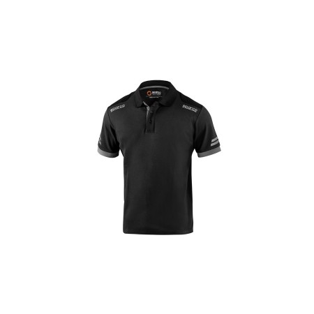 SPARCO POLO TECH TOLEDO NOIR/GRIS FONCÉ TAILLE. S