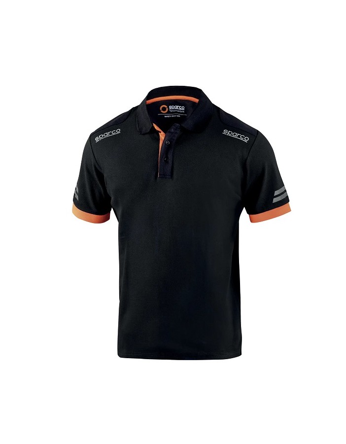 SPARCO POLO TECH TOLEDO NERO/ARANCIO...