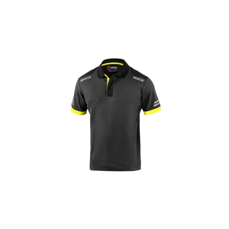 SPARCO POLO TECH TOLEDO DARK GREY/FLUORESCENT YELLOW SIZE. M