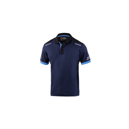 SPARCO POLO TECH TOLEDO NAVY BLUE/LIGHT BLUE TG. XS