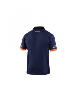 SPARCO POLO TECH TOLEDO BLEU MARINE/ORANGE FLUO TG. XXL 2