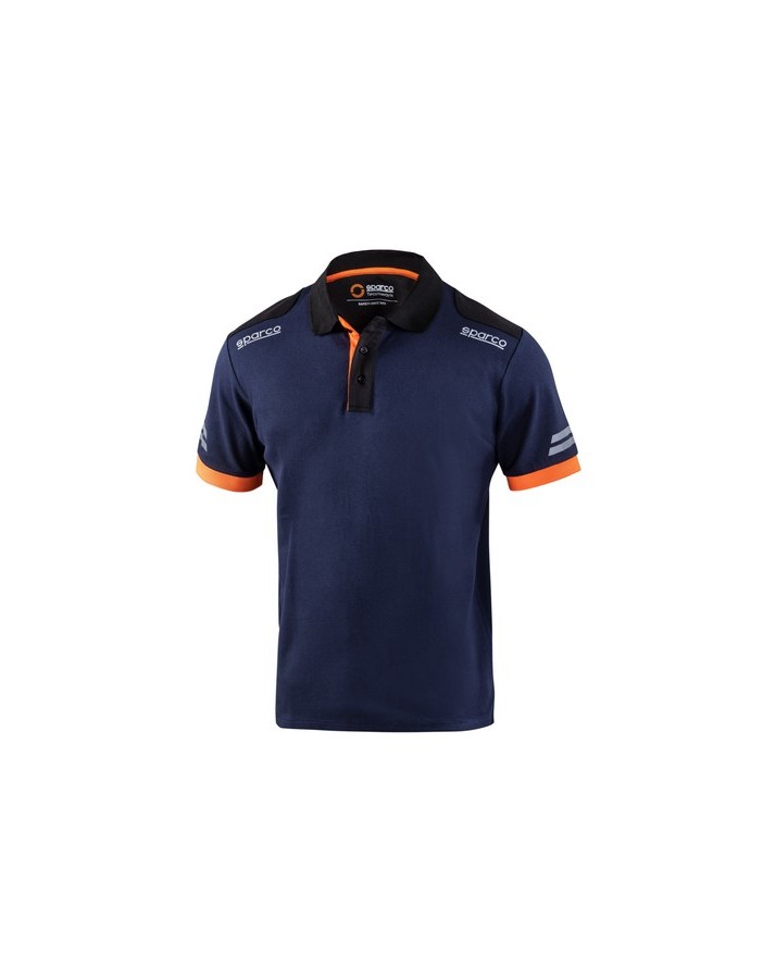 SPARCO POLO TECH TOLEDO BLU MARINE/ARANCIO...