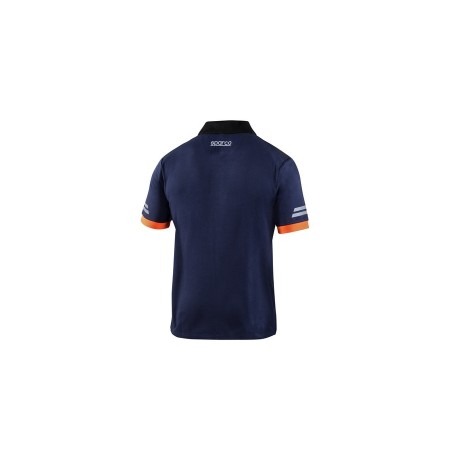 SPARCO POLO TECH TOLEDO BLU MARINE/ARANCIO FLUORESCENTE TG.XS