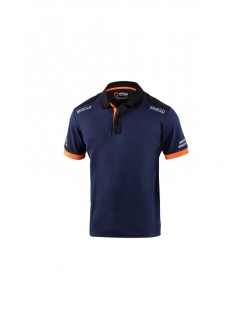 SPARCO POLO TECH TOLEDO BLEU MARINE/ORANGE FLUO TG. XS 2