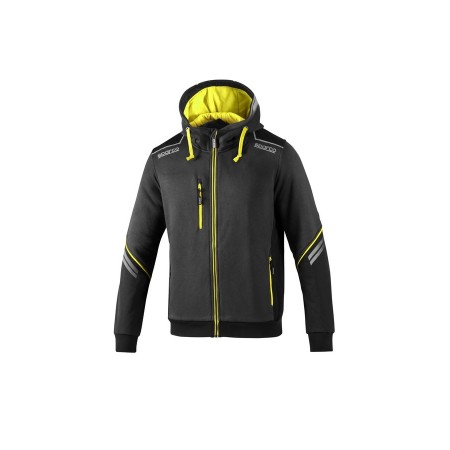 SPARCO CAPUCHE FULL ZIP COLORADO GRIS FONCÉ/JAUNE FLUO TAILLE. XXL