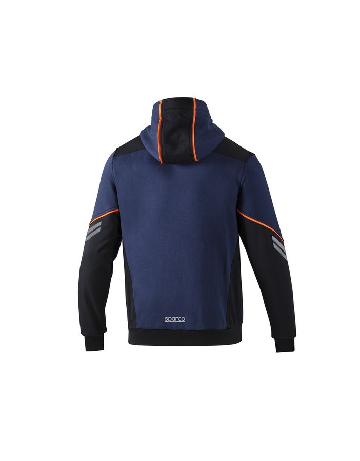 SPARCO HOODED FULL ZIP COLORADO BLU...