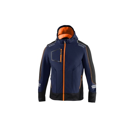 SPARCO SOFT-SHELL TECH YORK AZUL MARINO/NARANJA FLUORESCENTE TAMAÑO. L
