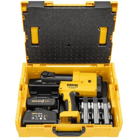 Rems Akku-Press 22V Connected Set M Pinzatrice a batteria 15+22+28 L-Boxx