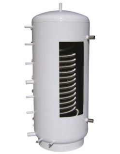 Tml SM2X00800F Solarmax Kombispeicher lt. 800 aus Edelstahl AISI 316L mit zwei festen Spulen mit flexibler Isolierung