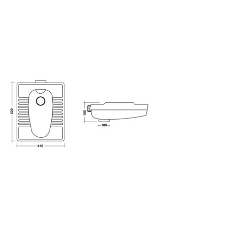 Lindi LINPHA Jarrón turco rectangular cm. 52X41 blanco