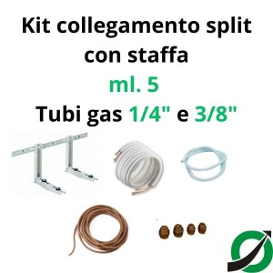 Kit d'installation de climatiseur simple - 5 m cuivre...