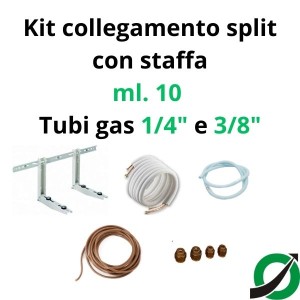 Einzel-Klimaanlagen-Montageset - 10 m Kupfer 1/4'' +...