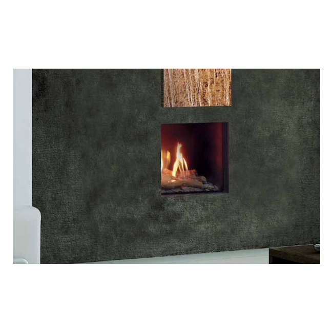 Italkero QUADRO 40 Brasero encastrable intérieur Inox gaz GPL 15,5 kw