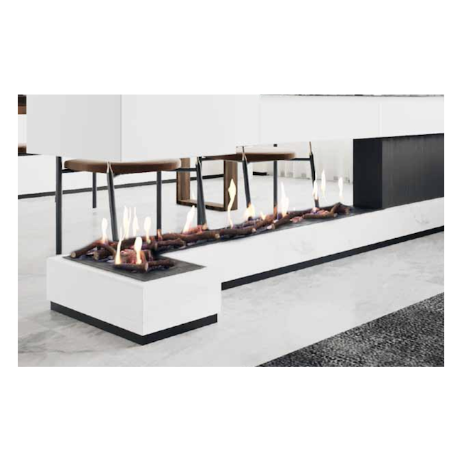 Italkero SNAKE 180C Brasero d'angle encastrable gaz naturel 15 kw