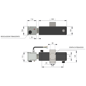 Argo Resistenza elettrica integrativa per installazione interna 3kw 3ph per Pompa di calore Genera/iSeries/iM