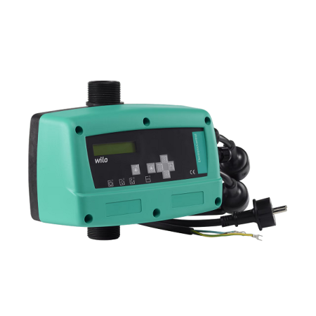 Wilo MT10 Elektronische Steuereinheit mit Frequenzumrichter zur Drehzahlregelung von Reinwasserpumpen. Netzspannung 1~230 V, 50/60 Hz, max. Nennstrom 10 A, zur Ansteuerung einer Pumpe mit 3~230 V Versorgung.