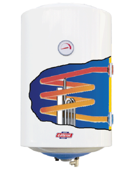 Coterm TEV80SX electric water heater 80lt. mixed thermo wall-mounted vertical overflow 1x230V 1200W left hand thermo connections