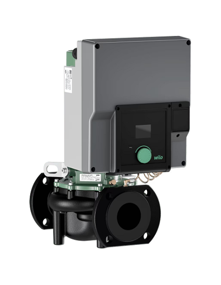 Wilo Yonos GIGA2.0-I 40/1-52/7,5 Pompa singola a motore ventilato ad alta efficienza ''IE5'', tipo in-line regolata elettronicamente, completa di trasduttore di pressione differenziale. Alim. 3~400 V/50 Hz. Bocche flangiate DN 40 PN 16