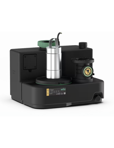 Wilo DrainLift SANI-M.12/M523/1-EF Station de relevage pour eaux usées avec pompe intégrée n° 1, entièrement immergée. Volume brut du réservoir 50 l. Alimentation électrique monophasée 230V/50Hz. Mode de fonctionnement S3 et appareillage MS-L.