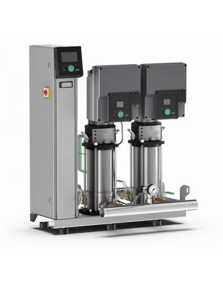 Wilo SiBoost2.0 Smart 2HELIX VE5205 Water pressurization system with control unit ''Smart Controller SCe2.0'', No. 2 vertical Helix 2.0VE pumps equipped with integrated inverter. Alim. 3~400 V/50-60Hz.