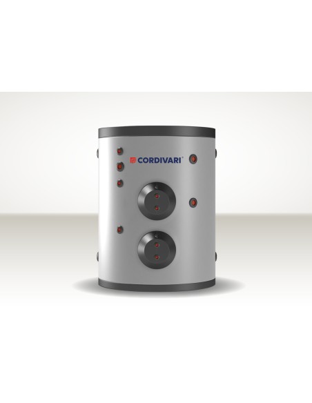 Cordivari EXTRA 2 COMPACT XCC 2500 316L stainless steel kettle with 2 removable 316L stainless steel INOX exchangers removable flexible insulation 2500lt Reduced height