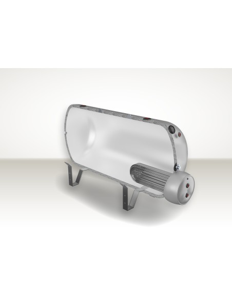 Cordivari EXTRA 1 WXC OR 300 Horizontal Polywarm kettle with 1 removable 316L stainless steel heat exchanger removable flexible insulation 300lt