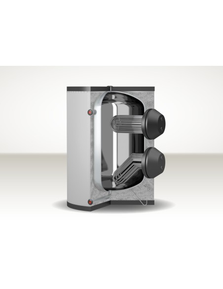 Cordivari EXTRA 2 COMPACT XCC 4000 316L stainless steel kettle with 2 removable 316L stainless steel INOX exchangers removable flexible insulation 4000lt Reduced height
