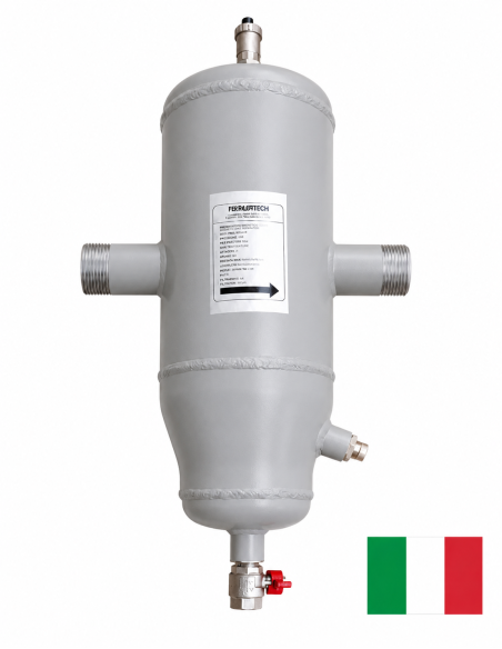 Reblotech Defangatore idrociclonico magnetico disareatore 1"1/2 in acciaio al carbonio