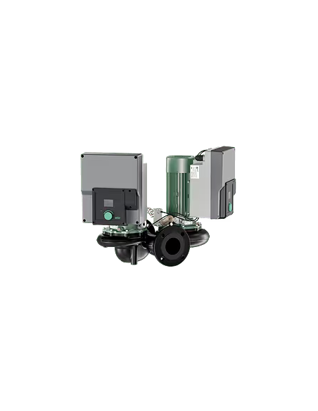 Wilo Yonos GIGA2.0-D 125/1-11/4,0. Bomba doble con motor ventilado de alta eficiencia IE5, tipo en línea con regulación electrónica, equipada con transductor de presión diferencial. Alimentación: 3~400 V/50 Hz. Conexiones con bridas DN 125 PN 16