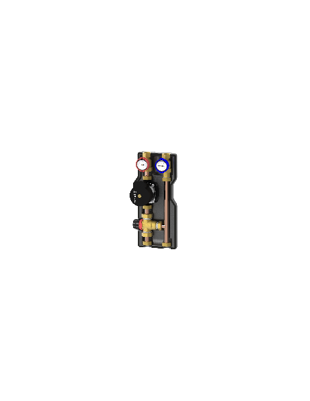 De Pala Thermostatische Regeleinheit 20÷55°C - DN20 für Heizungsanlage, Niedrig-/Mitteltemperatur - thermostatisch, Achsabstand 90 mm - kv 2,3